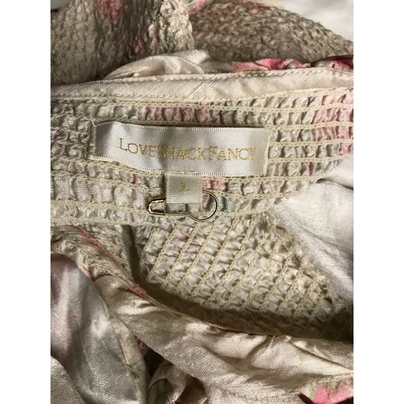 New‎ Loveshackfancy Silk Violet Mini Dress in Dolce Floral Large - Picture 12 of 12